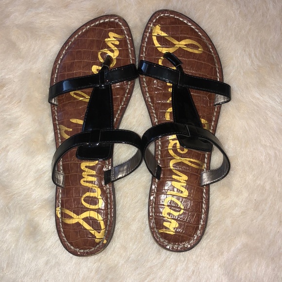 Sam Edelman Shoes - Sam Edelman Kira Flat Leather Strap Sandal Black